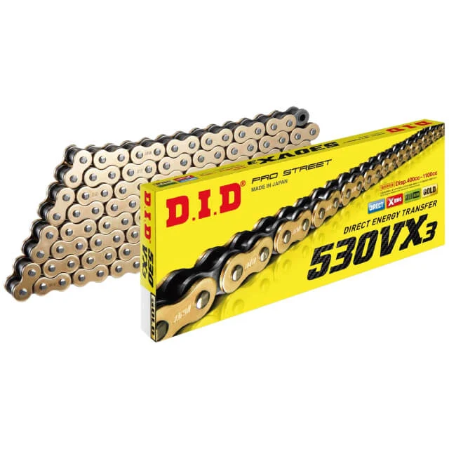 Kit chaine Suzuki GSF/GSX 15x44Z pas 530 VX3 110 maillons D.I.D