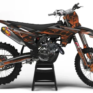 KIT DÉCO KTM SX / SXF RAPID - ORANGE NOIR (adaptable toutes KTM)