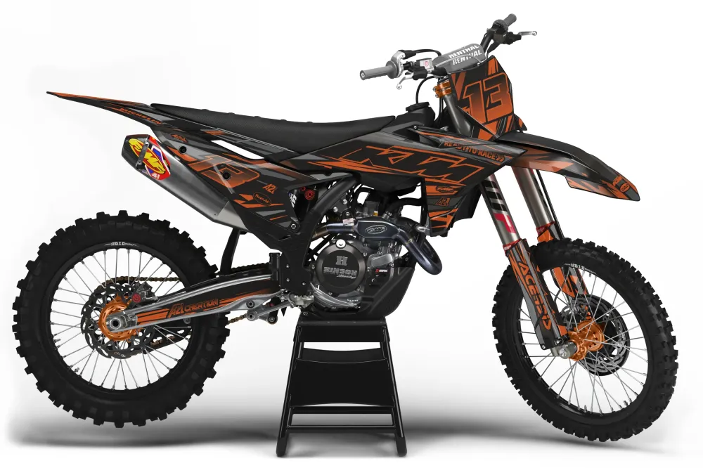 KIT DÉCO KTM SX / SXF RAPID - ORANGE NOIR (adaptable toutes KTM)