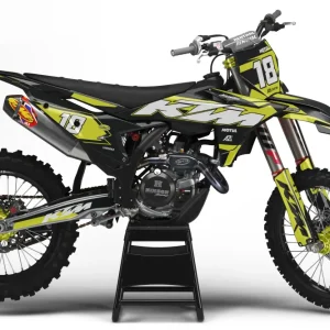 KIT DÉCO KTM SX / SXF RAVEN - JAUNE NOIR (adaptable toutes KTM)