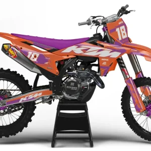 KIT DÉCO KTM SX / SXF RAVEN - ORANGE VIOLET (adaptable toutes KTM)