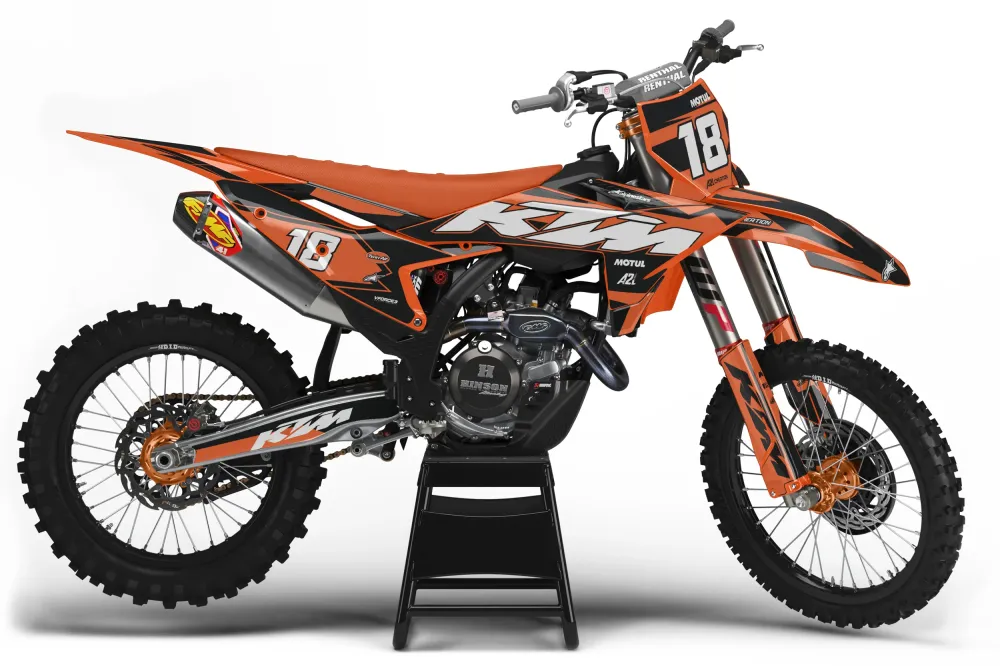 KIT DÉCO KTM SX / SXF RAVEN - ORANGE (adaptable toutes KTM)