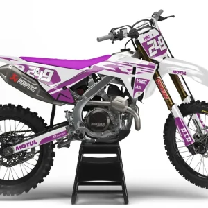 KIT DÉCO MOTOCROSS HONDA CRF - V1 BLANC VIOLET
