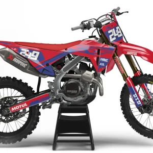 KIT DÉCO MOTOCROSS HONDA CRF - V1 ROUGE BLEU