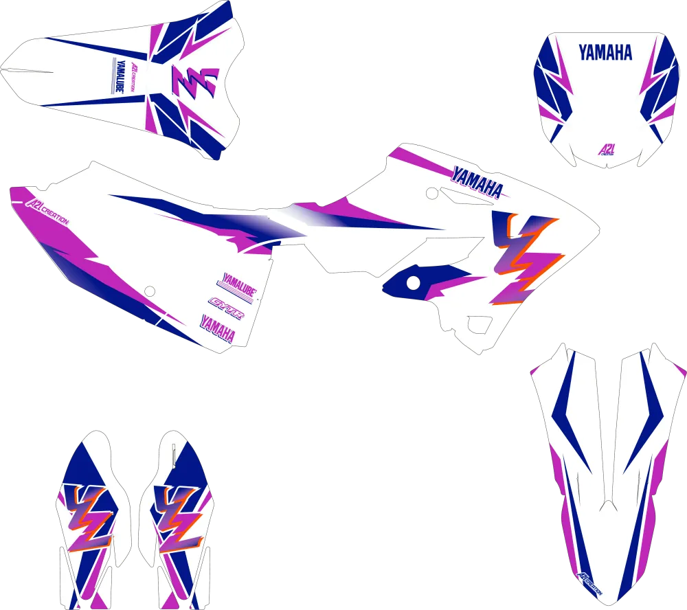 KIT DÉCO MOTOCROSS YAMAHA YZ 50TH ( ADAPTABLE TOUTES YAMAHA )