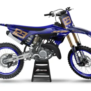 KIT DÉCO MOTOCROSS YAMAHA CLEAN - BLEU OR ( ADAPTABLE TOUTES YAMAHA )