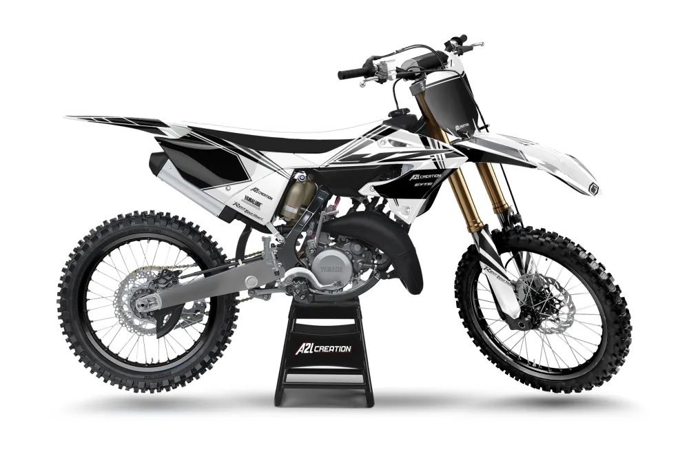 KIT DÉCO MOTOCROSS YAMAHA YZ SIMPLY - BLANC ( ADAPTABLE TOUTES YAMAHA )