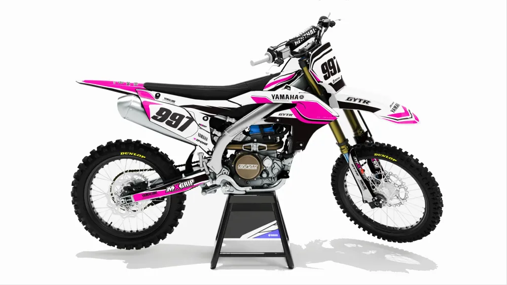 KIT DÉCO MOTOCROSS YAMAHA YZF - 70TH ROSE ( ADAPTABLE TOUTES YAMAHA )
