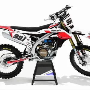 KIT DÉCO MOTOCROSS YAMAHA YZF - 70TH ROUGE ( ADAPTABLE TOUTES YAMAHA )