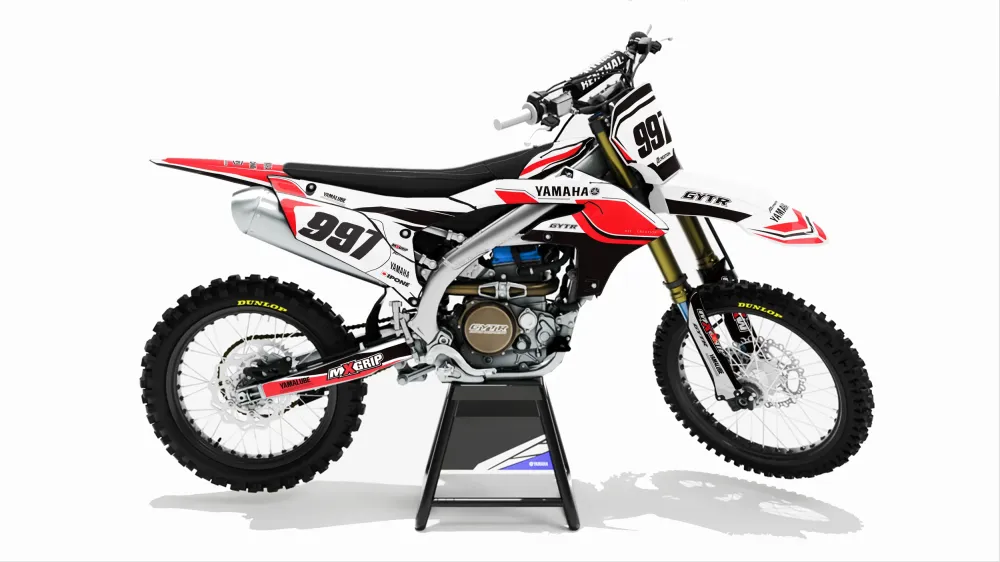 KIT DÉCO MOTOCROSS YAMAHA YZF - 70TH ROUGE ( ADAPTABLE TOUTES YAMAHA )