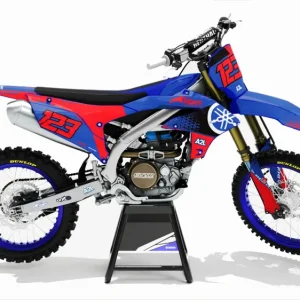 KIT DÉCO MOTOCROSS YAMAHA YZF - BLEU ROUGE ( ADAPTABLE TOUTES YAMAHA )