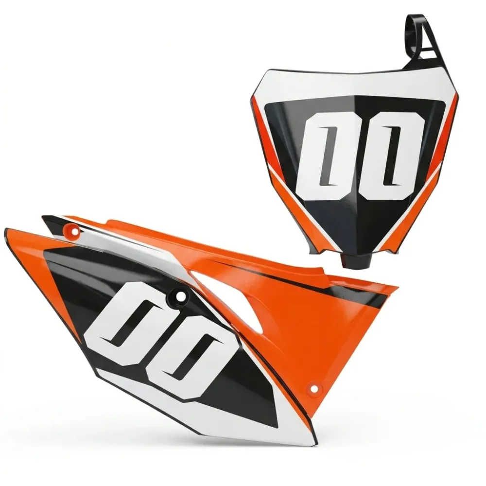 KIT DECO FOND DE PLAQUES MOTOCROSS 100% PERSONNALISÉ
