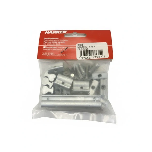 Kit de montage de rail en aluminium Harken 3804 22 mm pour mât rond