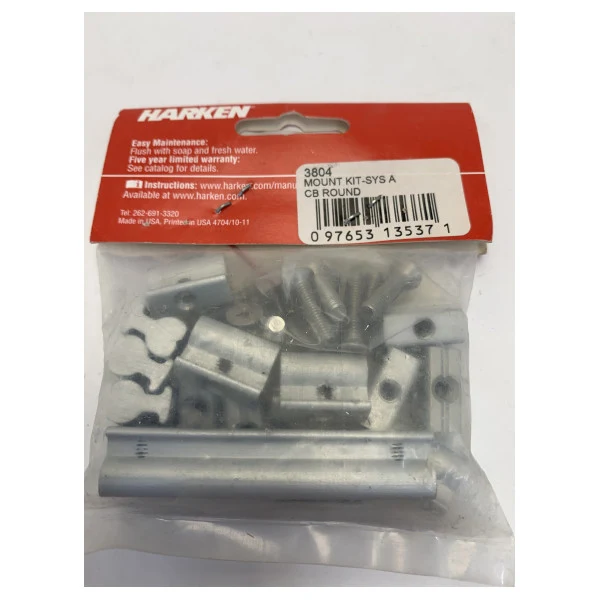 Kit de montage de rail en aluminium Harken 3804 22 mm pour mât rond