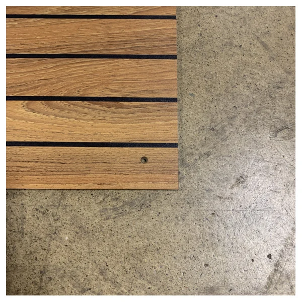 Kit de planches de sol stratifié en teck Uttern S49 - 875188-3