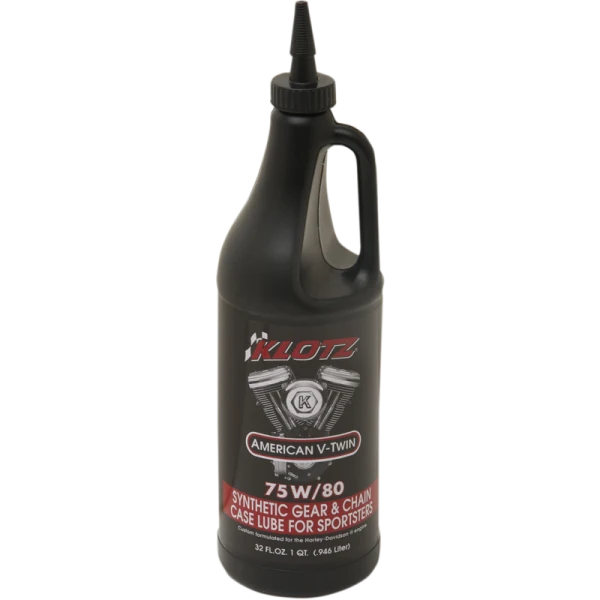 Huile à Transmission et Carter de Chaine Klotz pour Sportsters 75w80