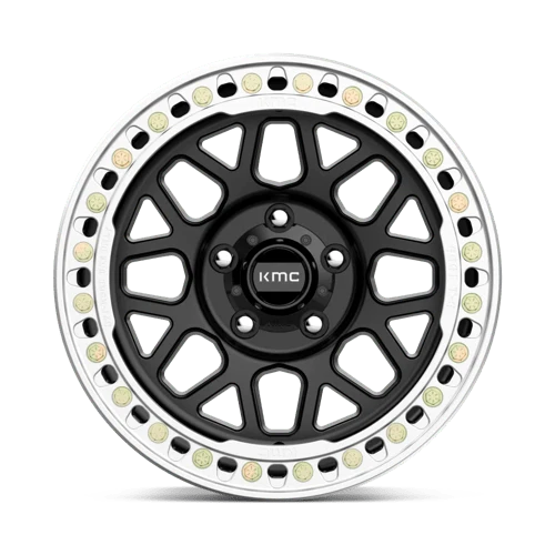 KM235 BL 17X8.5 BLANK (165-180) S-BLK +0 KMC Wheels