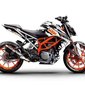 KTM 125 Duke 2011-2023 KITS DÉCO - "Pulse" (Noir/Blanc)