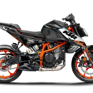 KTM 125 Duke 2024-2025 KITS DÉCO - "Rasorblade" (Noir/Orange)