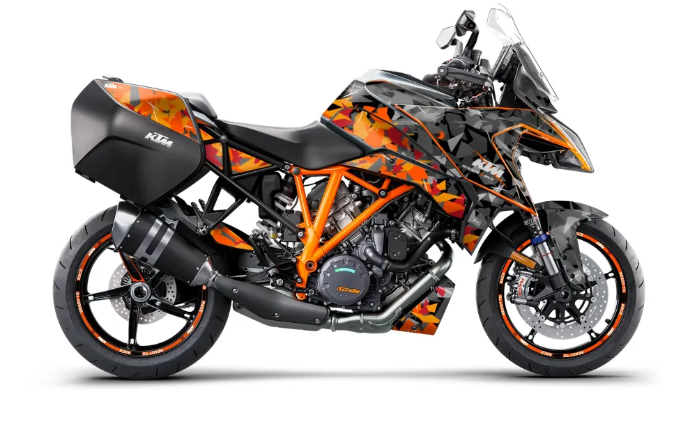 KTM 1290 Super Duke GT KITS DÉCO - "Flake" (Noir/Orange)