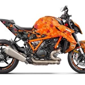 KTM 1390 Super Duke R/Evo KITS DÉCO - "Flake" (Orange/Noir)