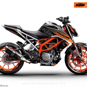 KTM 250 Duke KITS DÉCO - "Torque" (Noir/Orange)