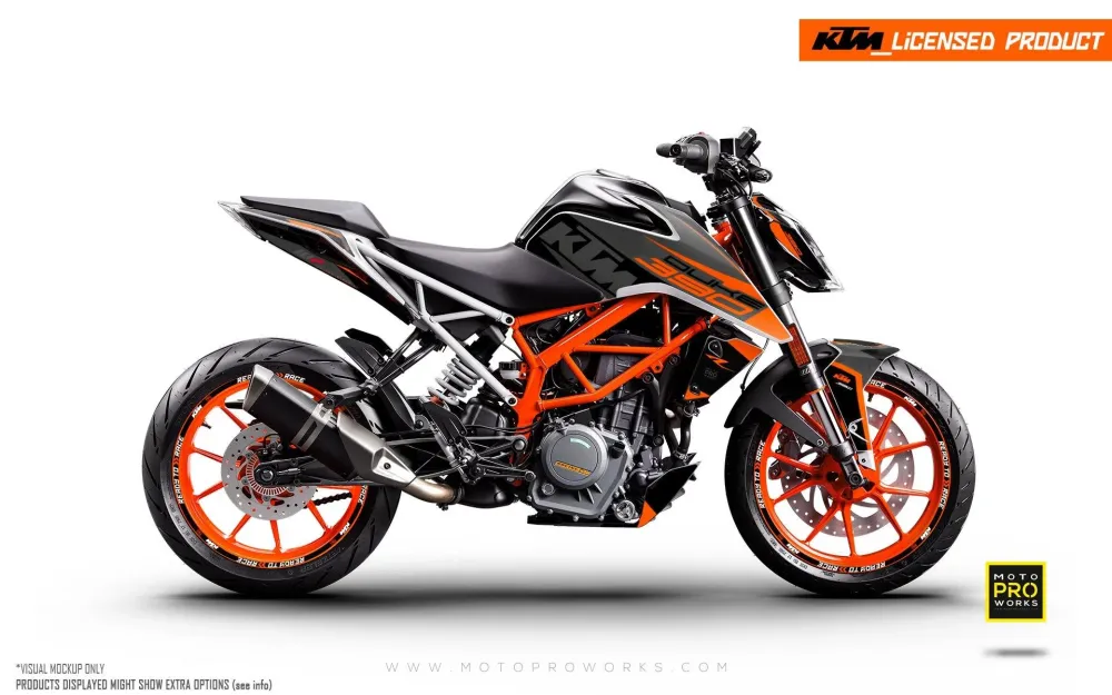 KTM 250 Duke KITS DÉCO - "Torque" (Noir/Orange)