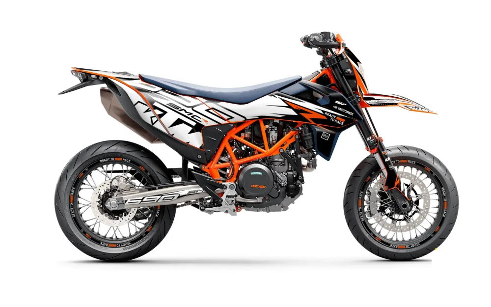 KTM 690 Enduro KITS DÉCO - "Quickshift" (Noir/Blanc)