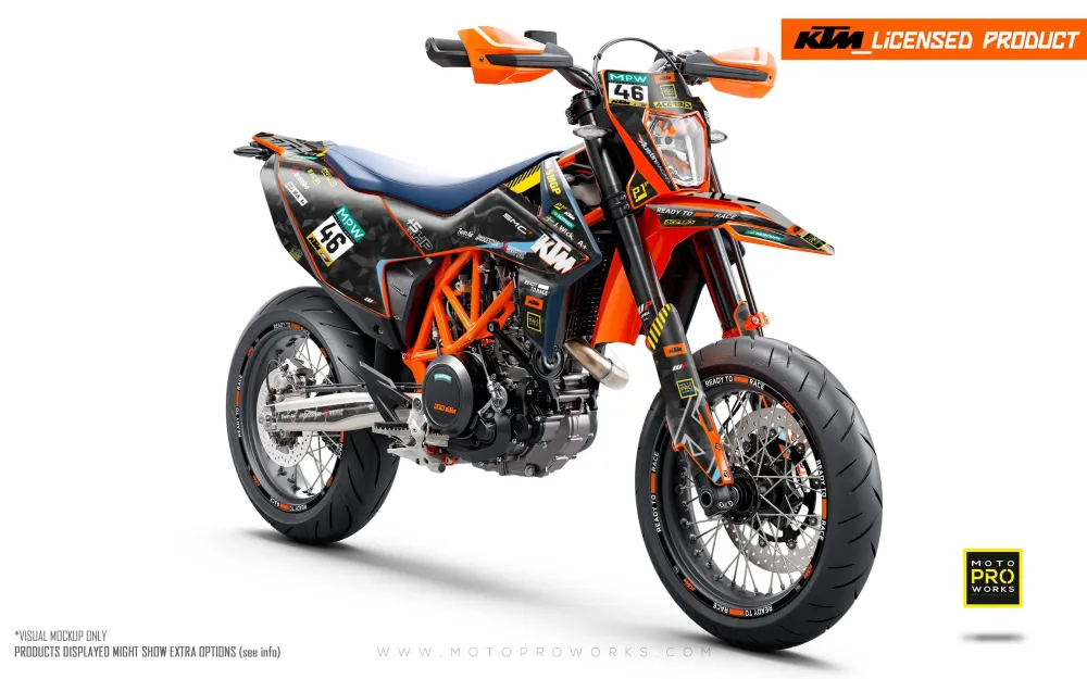 KTM 690 Enduro KITS DÉCO - "SMGP" (Noir/Motif)
