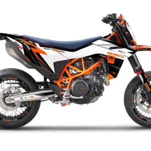 KTM 690 SMC-R 2026 KITS DÉCO - « Torque Reloaded » (Blanc/Noir/Orange)