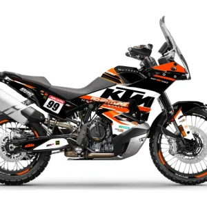 KTM 790/890 Adventure R/S 2023 KITS DÉCO - "Atlantic" (Blanc/Noir/Orange)