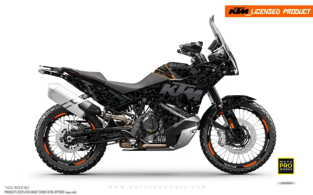 KTM 790/890 Adventure R/S 2023 KITS DÉCO - "Polyatomic" (Stealth)