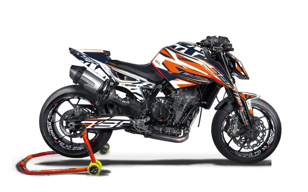 KTM 790/890 Duke KITS DÉCO - "Legacy" (Bleu/Orange)