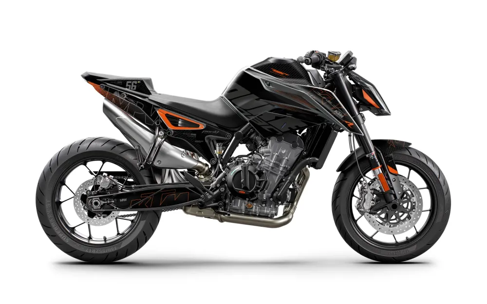 KTM 790/890 Duke KITS DÉCO - « Nyro » (Orange/Noir)