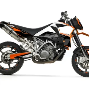 KTM 950 SM / SMR KITS DÉCO - "Torque" (Blanc/Noir/Orange)