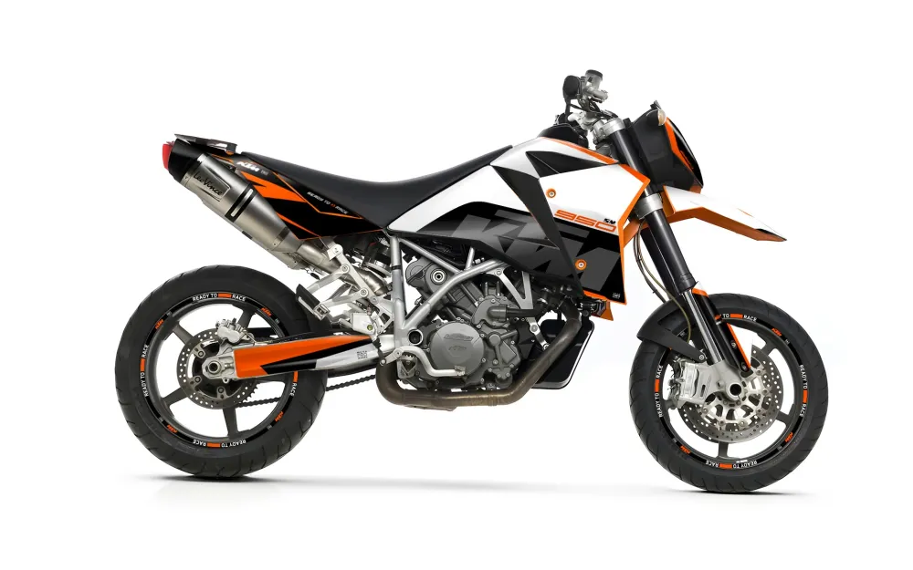 KTM 950 SM / SMR KITS DÉCO - "Torque" (Blanc/Noir/Orange)