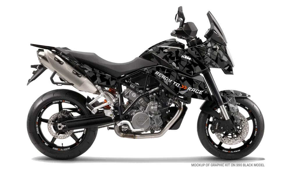 KTM 990 SM / SMR / SMT KITS DÉCO - "Flake" (Noir)