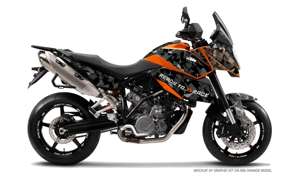 KTM 990 SM / SMR / SMT KITS DÉCO - "Flake" (Noir)