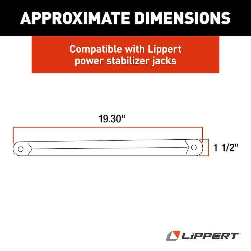 Bras de verrouillage de vérin stabilisateur – Bras de support monté sur châssis en acier jaune Lippert Components