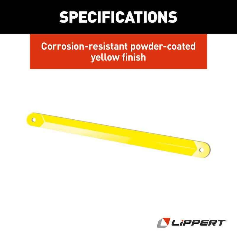 Bras de verrouillage de vérin stabilisateur – Bras de support monté sur châssis en acier jaune Lippert Components