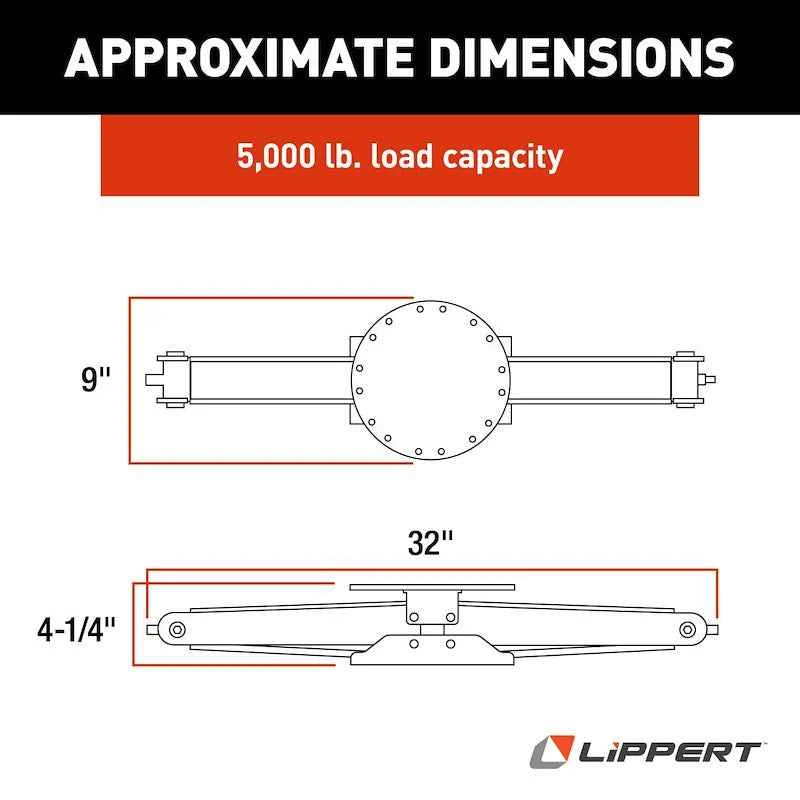 Cric à ciseaux – Vérin de mise à niveau manuel pour VR de 6000 lb, levée de 30 pouces (simple) Lippert Components