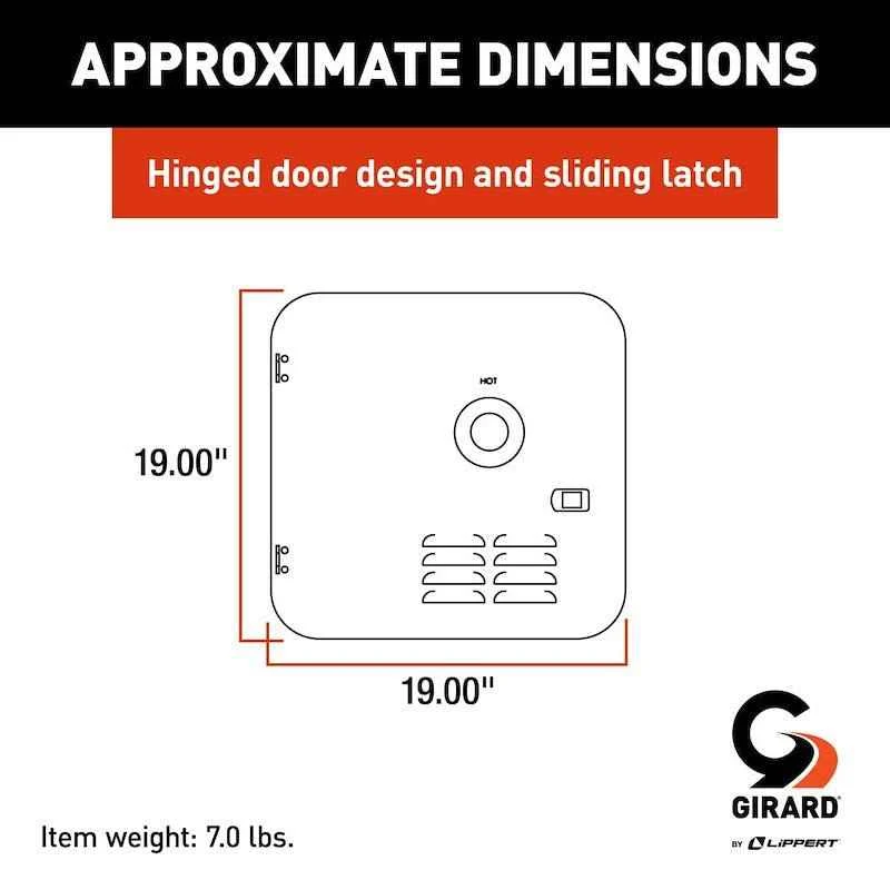 Porte d'accès Girard – 10 gal. Atwood/Suburban – 2GWHDAS10B Lippert Components