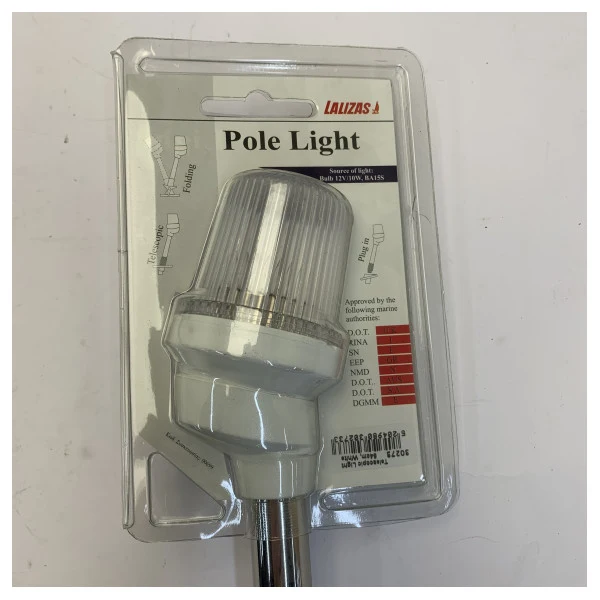 Lumière de navigation Lalizas 30273 Pôle 53 cm Blanche avec boîtier
