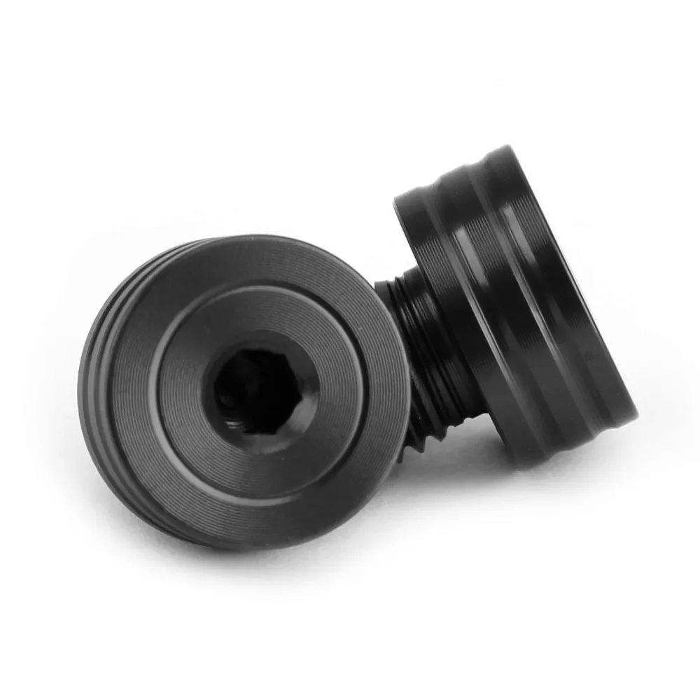 M10x1.25mm paire de bouchons de trou de miroir noir CNC en aluminium pour Suzuki GSR400/600/750 & GSX-S750/1000