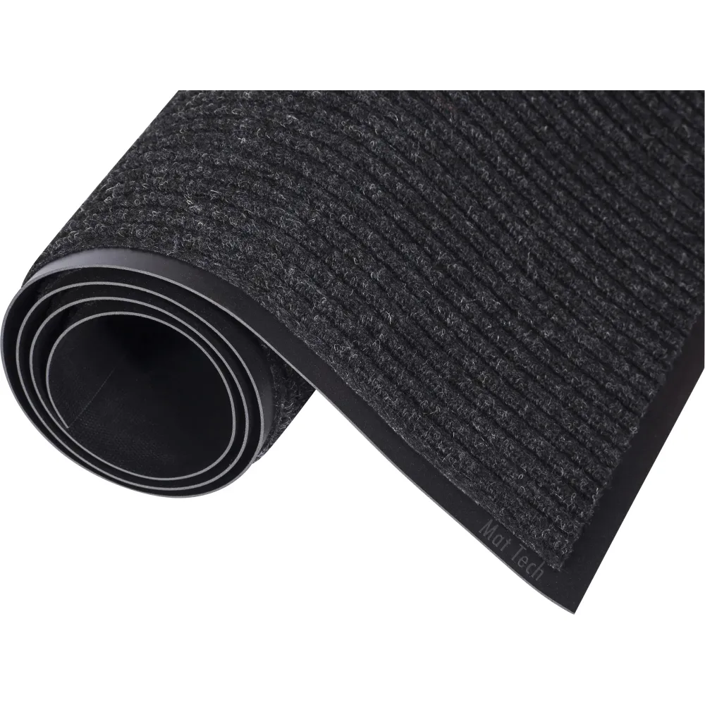 Tapis d'entrée Prorib, essuie-glace/grattoir, 4' x 6' x 5/16", anthracite Mat Tech