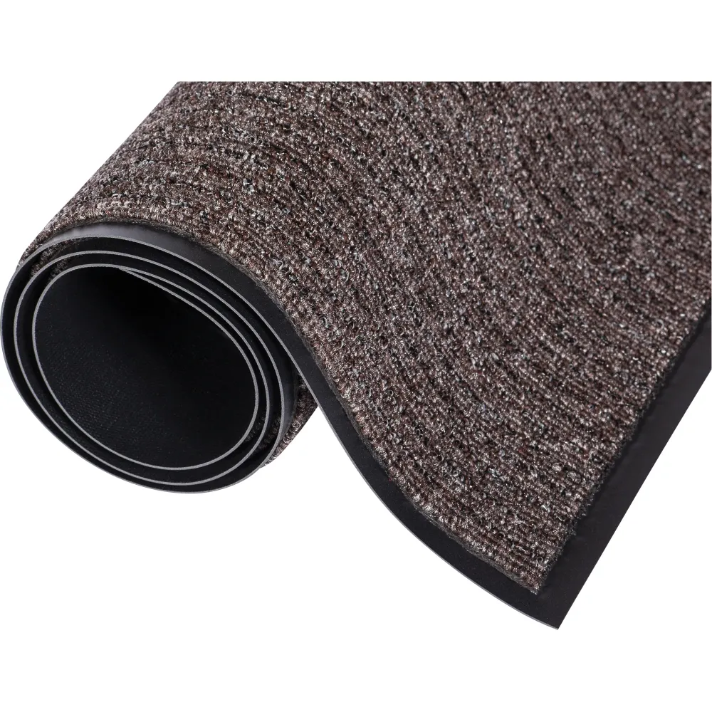 Tapis Three-N-One™, essuie-glace/grattoir, 4 pi x 6 pi x 5/16 po, brun galet Mat Tech