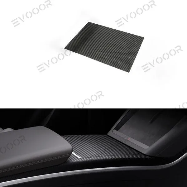 Model X [Véritable fibre de carbone] Housse de console centrale pour Tesla 2023+