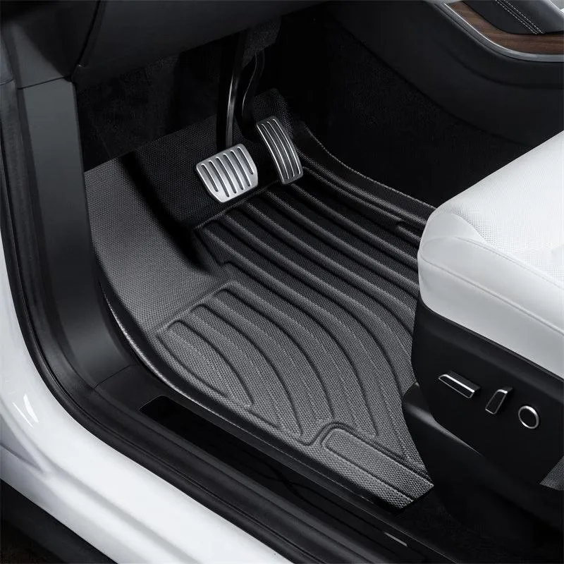 ModelX tous les temps TPE intérieur Tapis de sol Cargo Liners Set pourTesla (2021-2024)