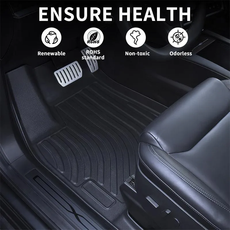ModelX tous les temps TPE intérieur Tapis de sol Cargo Liners Set pourTesla (2021-2024)
