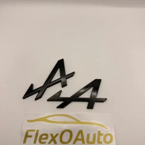 Monogramme Alpine noir –Logo compatible A110, A110S, GT – FlexOauto